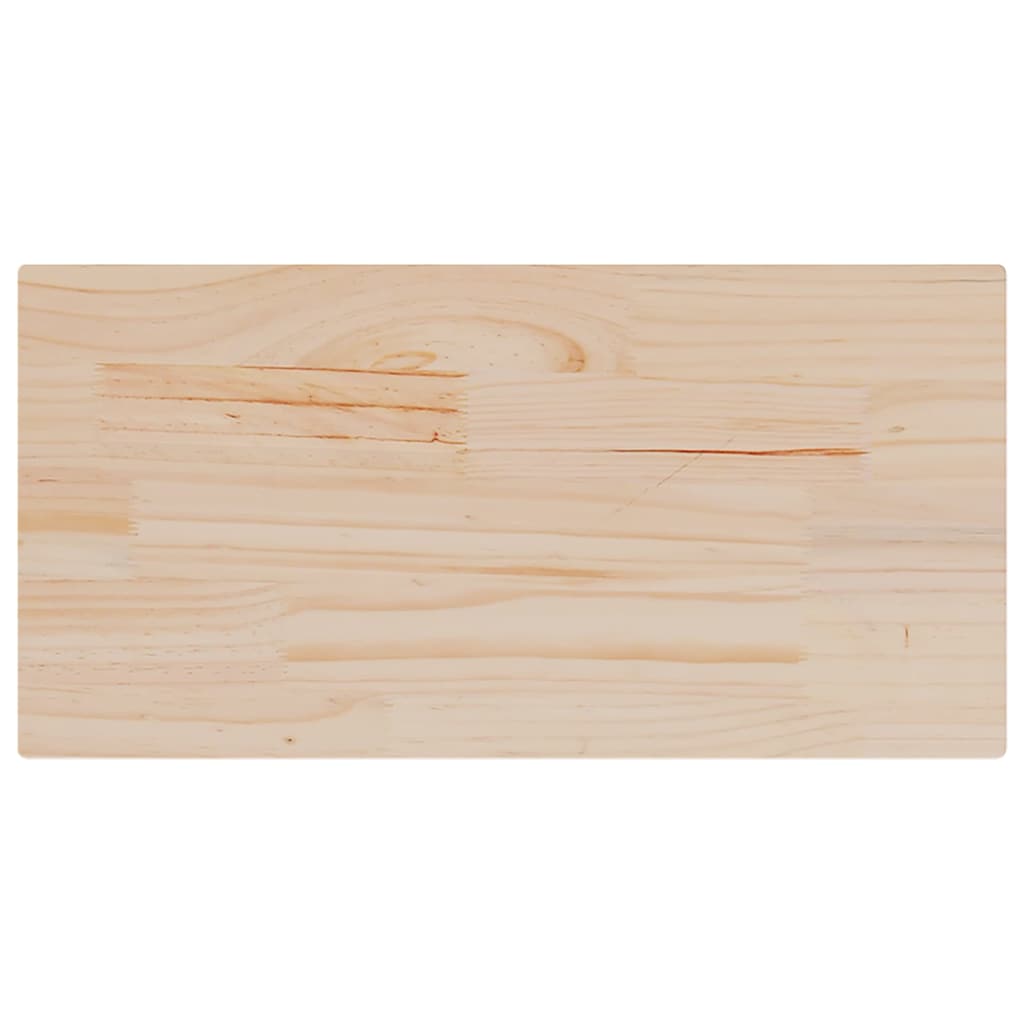 bordplade 80x40x2,5 cm rektangulær massivt fyrretræ