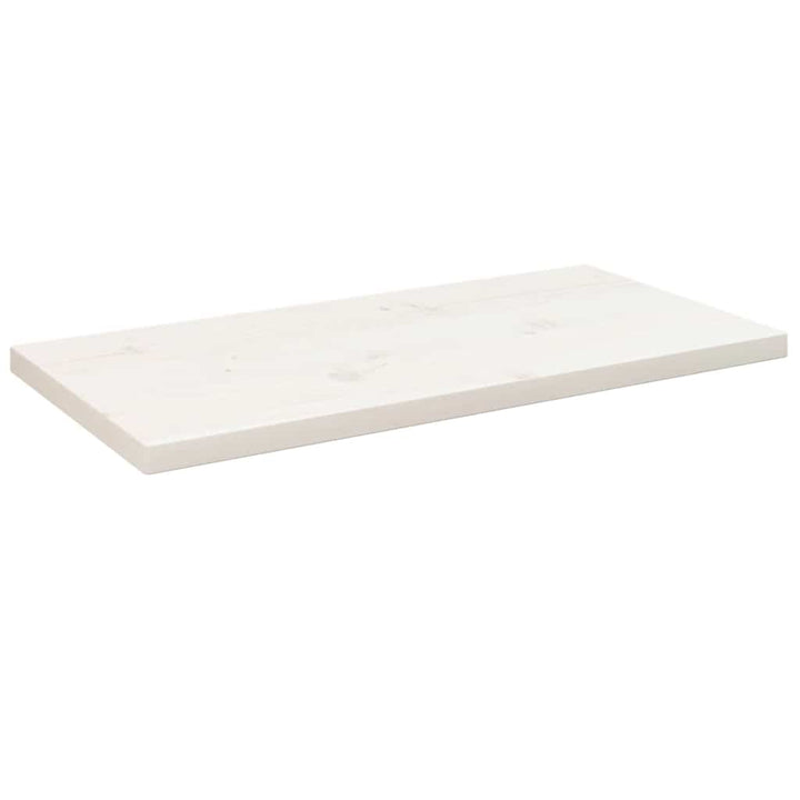 bordplade 80x40x2,5 cm rektangulær massivt fyrretræ hvid