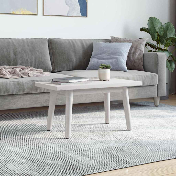 bordplade 80x40x2,5 cm rektangulær massivt fyrretræ hvid