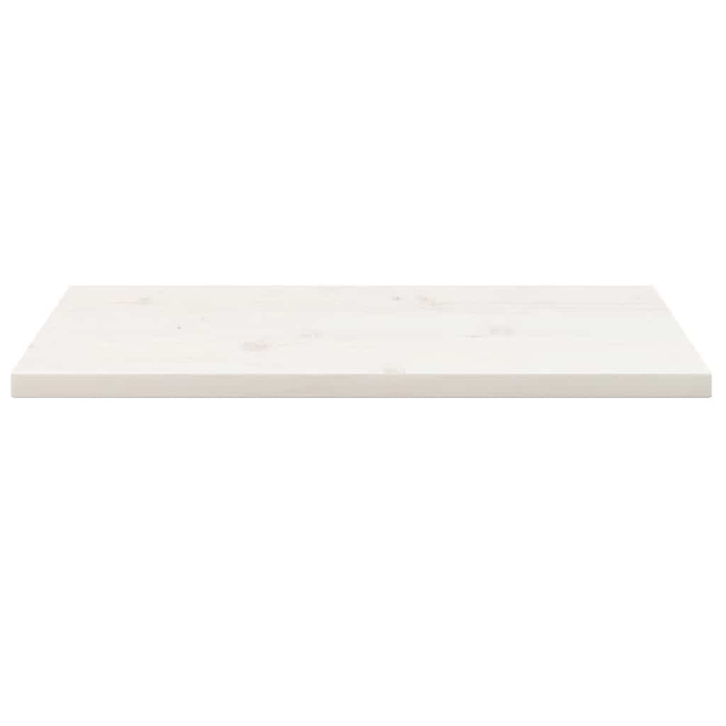bordplade 80x40x2,5 cm rektangulær massivt fyrretræ hvid