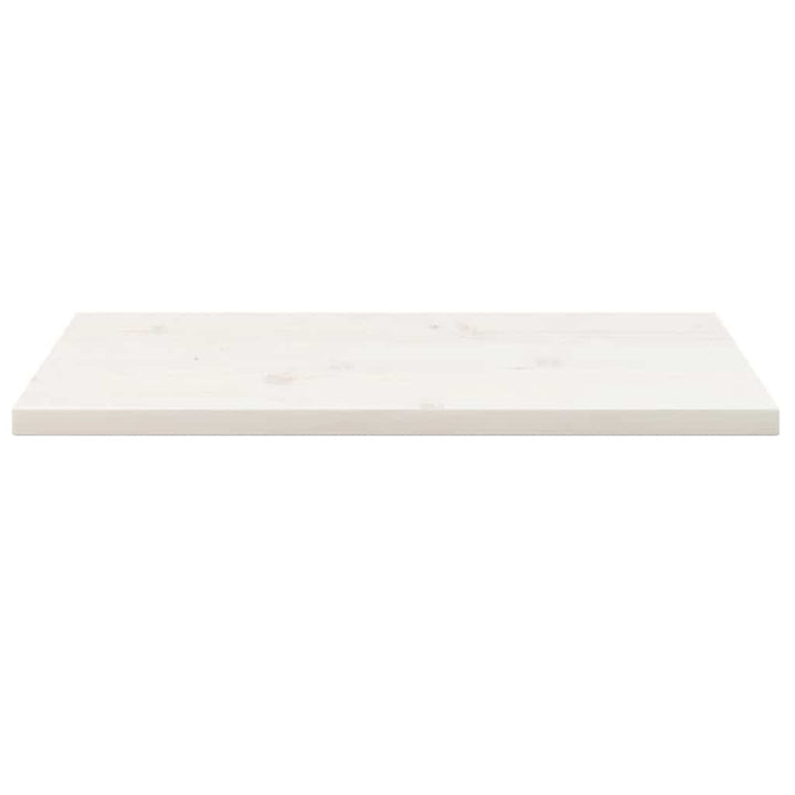 bordplade 80x40x2,5 cm rektangulær massivt fyrretræ hvid