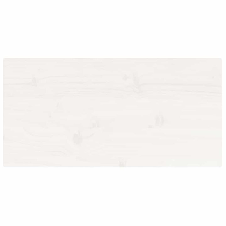bordplade 80x40x2,5 cm rektangulær massivt fyrretræ hvid