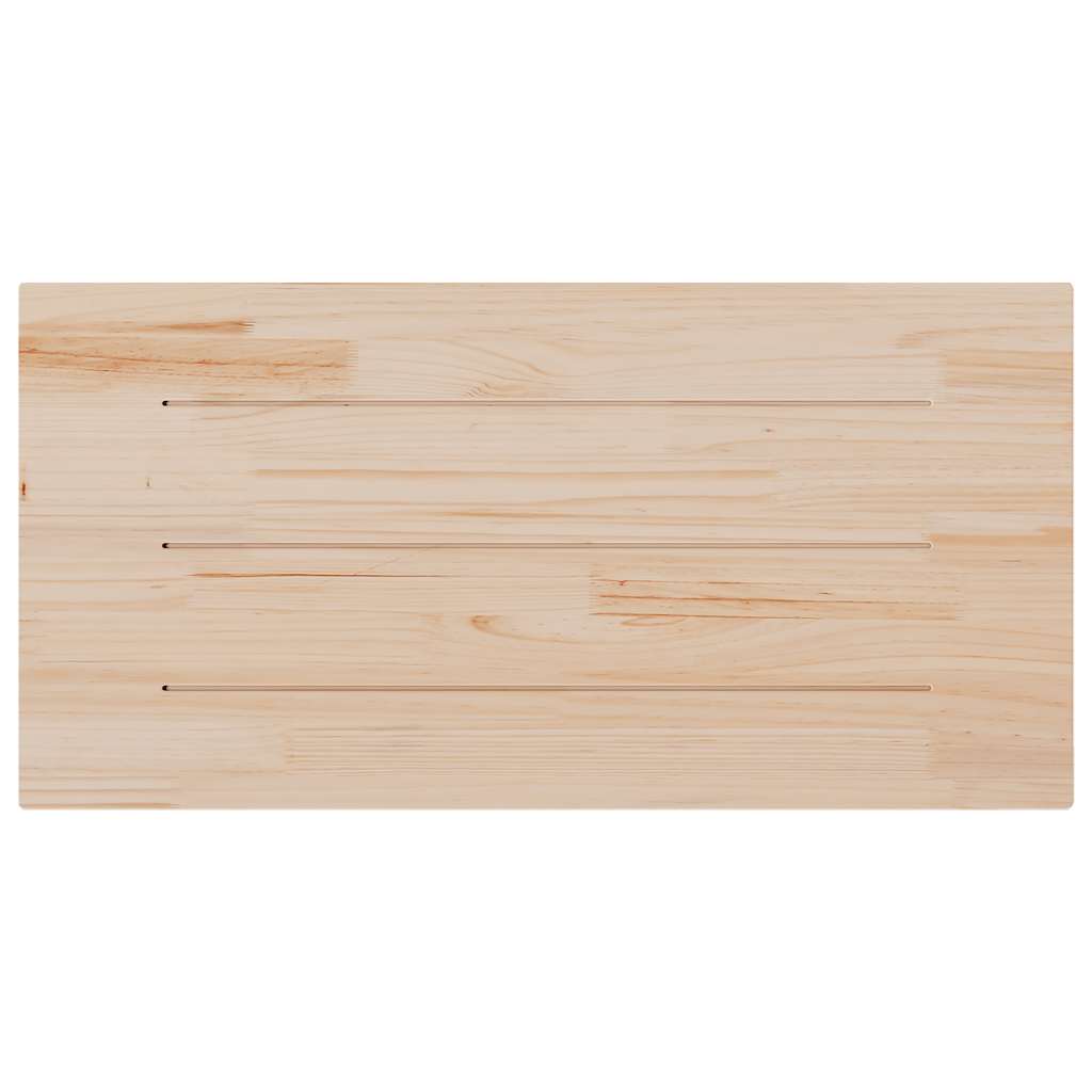 bordplade 100x50x2,5 cm rektangulær massivt fyrretræ