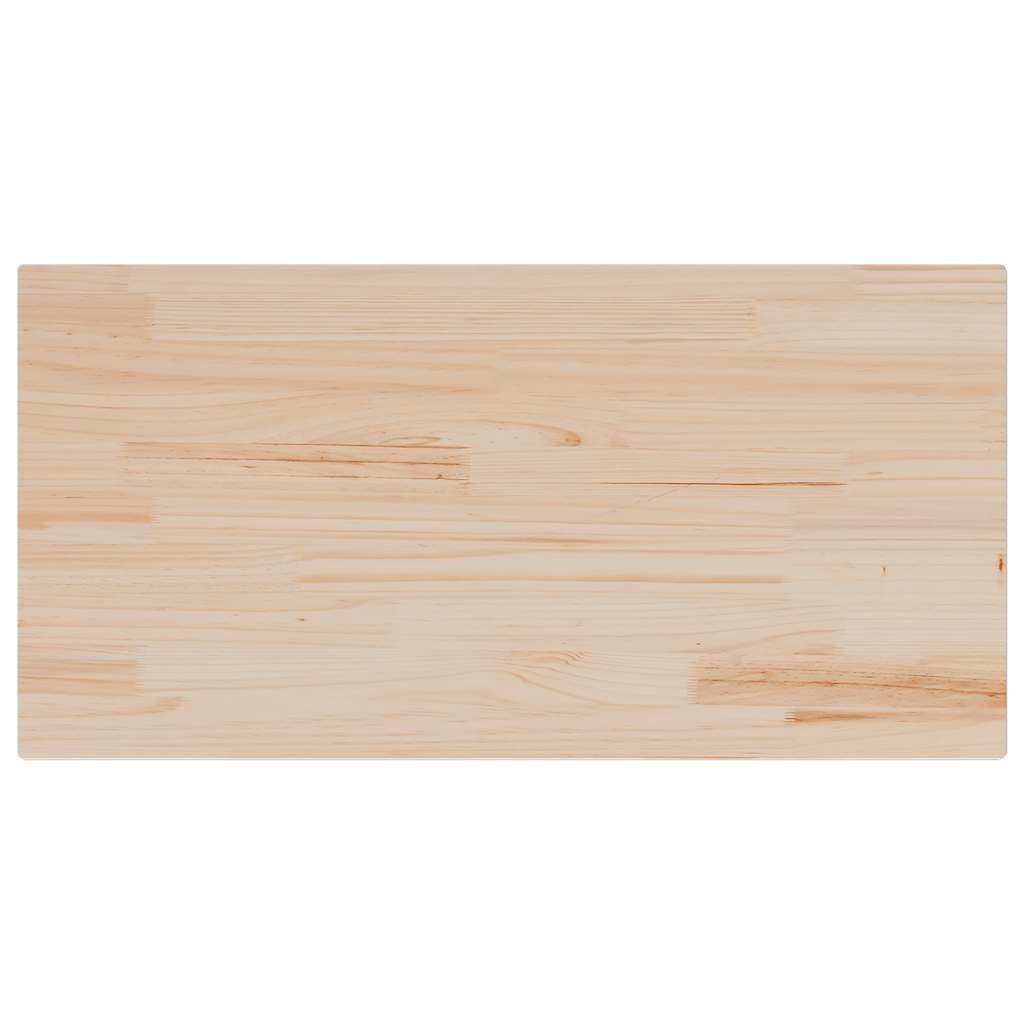 bordplade 100x50x2,5 cm rektangulær massivt fyrretræ