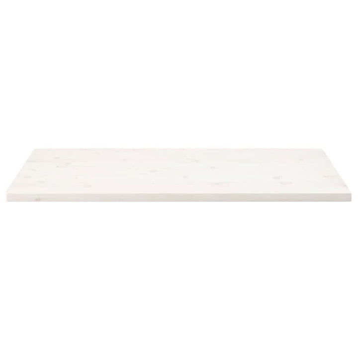 bordplade 100x50x2,5 cm rektangulær massivt fyrretræ hvid