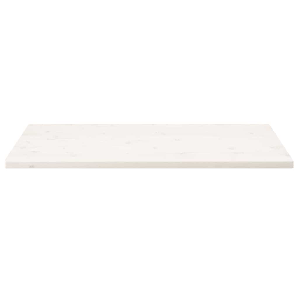 bordplade 110x55x2,5 cm rektangulær massivt fyrretræ hvid