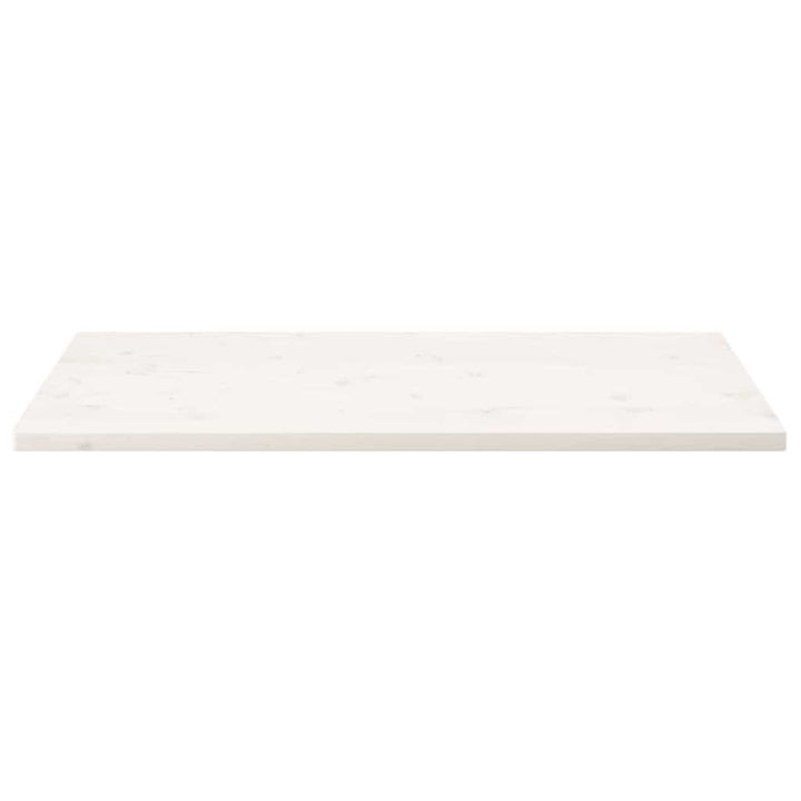 bordplade 110x55x2,5 cm rektangulær massivt fyrretræ hvid