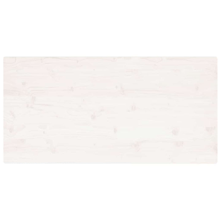 bordplade 110x55x2,5 cm rektangulær massivt fyrretræ hvid