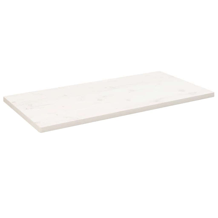 bordplade 110x60x2,5 cm rektangulært massivt fyrretræ hvid