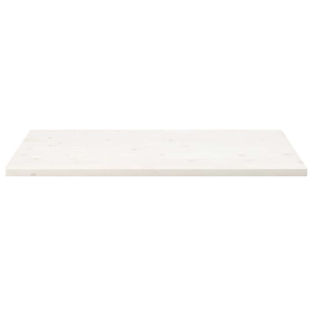 bordplade 110x60x2,5 cm rektangulært massivt fyrretræ hvid