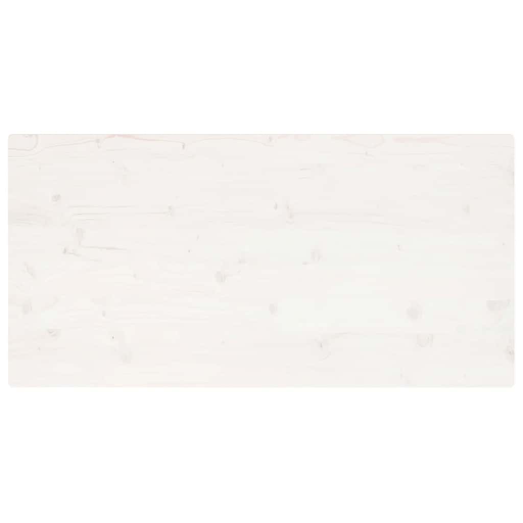 bordplade 110x60x2,5 cm rektangulært massivt fyrretræ hvid