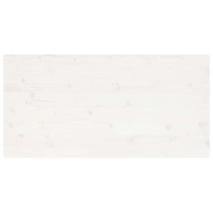 bordplade 110x60x2,5 cm rektangulært massivt fyrretræ hvid