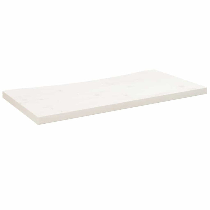 skrivebordsplade 80x40x2,5 cm massivt fyrretræ hvid