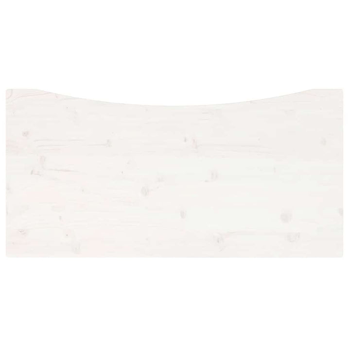 skrivebordsplade 100x50x2,5 cm massivt fyrretræ hvid