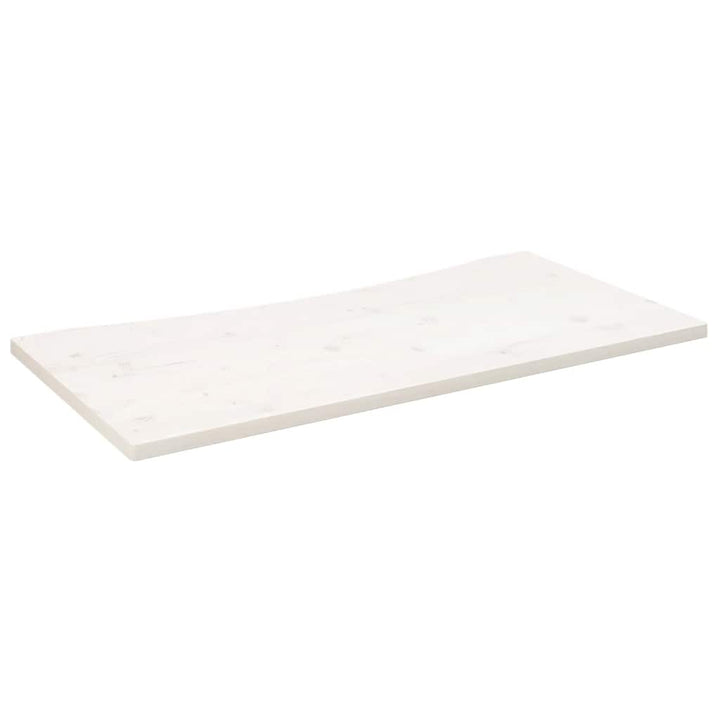 skrivebordsplade 110x55x2,5 cm massivt fyrretræ hvid