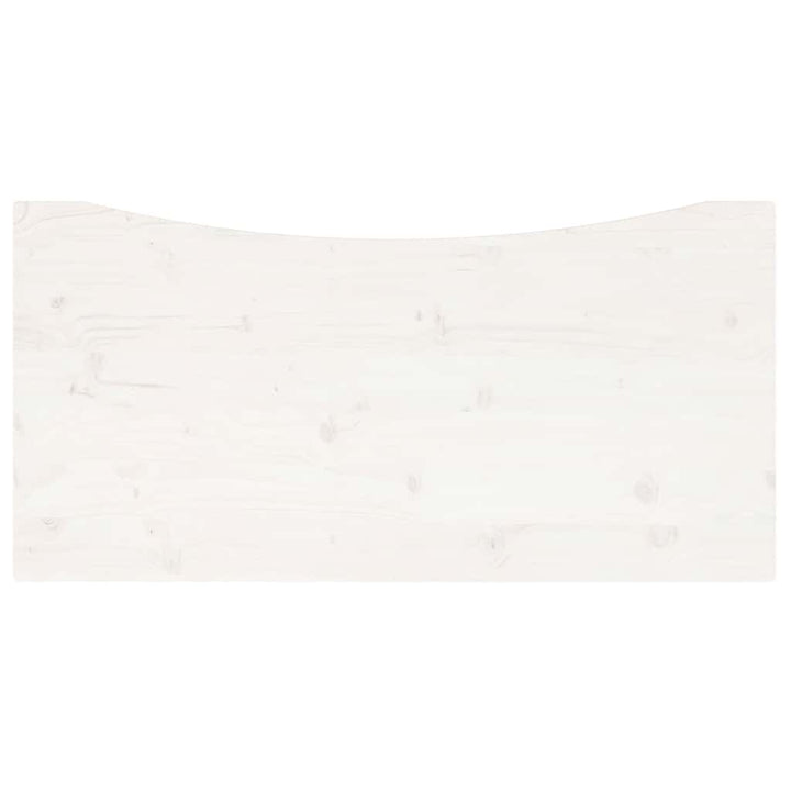 skrivebordsplade 110x55x2,5 cm massivt fyrretræ hvid