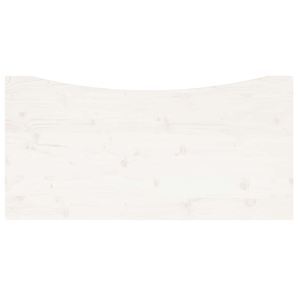 skrivebordsplade 110x60x2,5 cm massivt fyrretræ hvid
