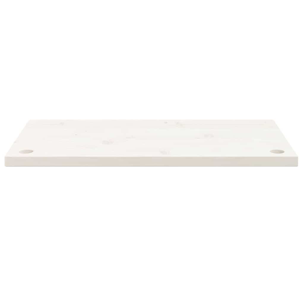 skrivebordsplade 80x40x2,5 cm massivt fyrretræ hvid
