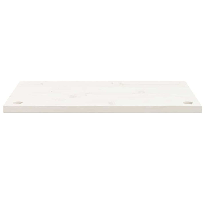 skrivebordsplade 80x40x2,5 cm massivt fyrretræ hvid