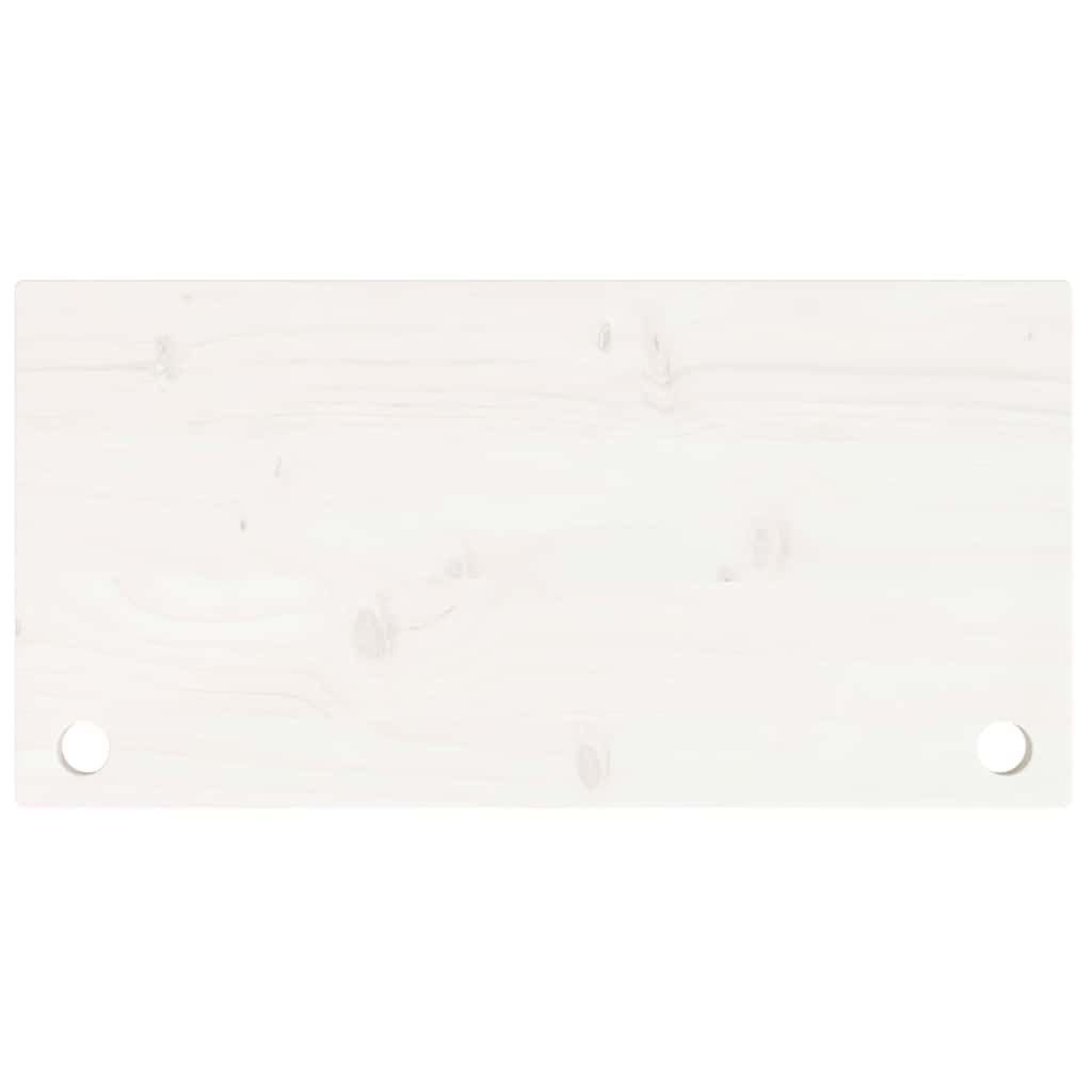 skrivebordsplade 80x40x2,5 cm massivt fyrretræ hvid