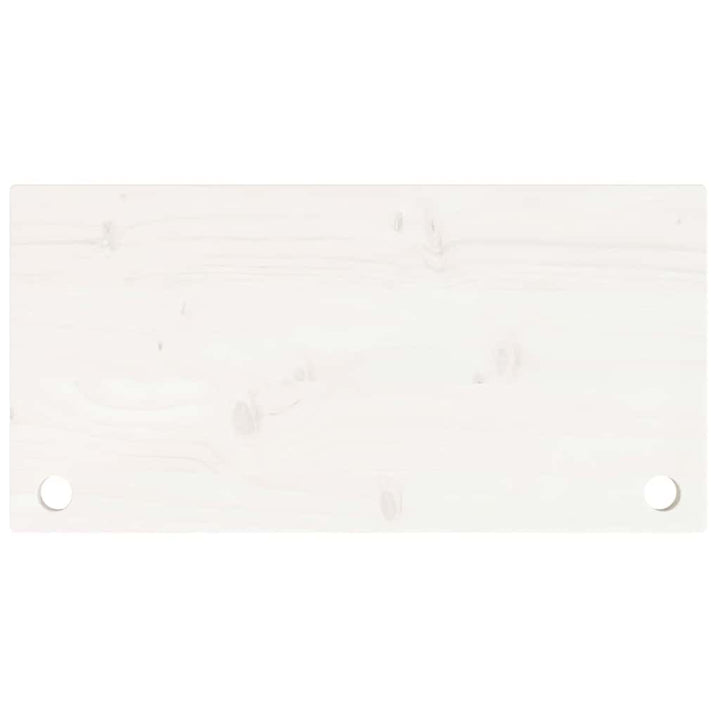 skrivebordsplade 80x40x2,5 cm massivt fyrretræ hvid