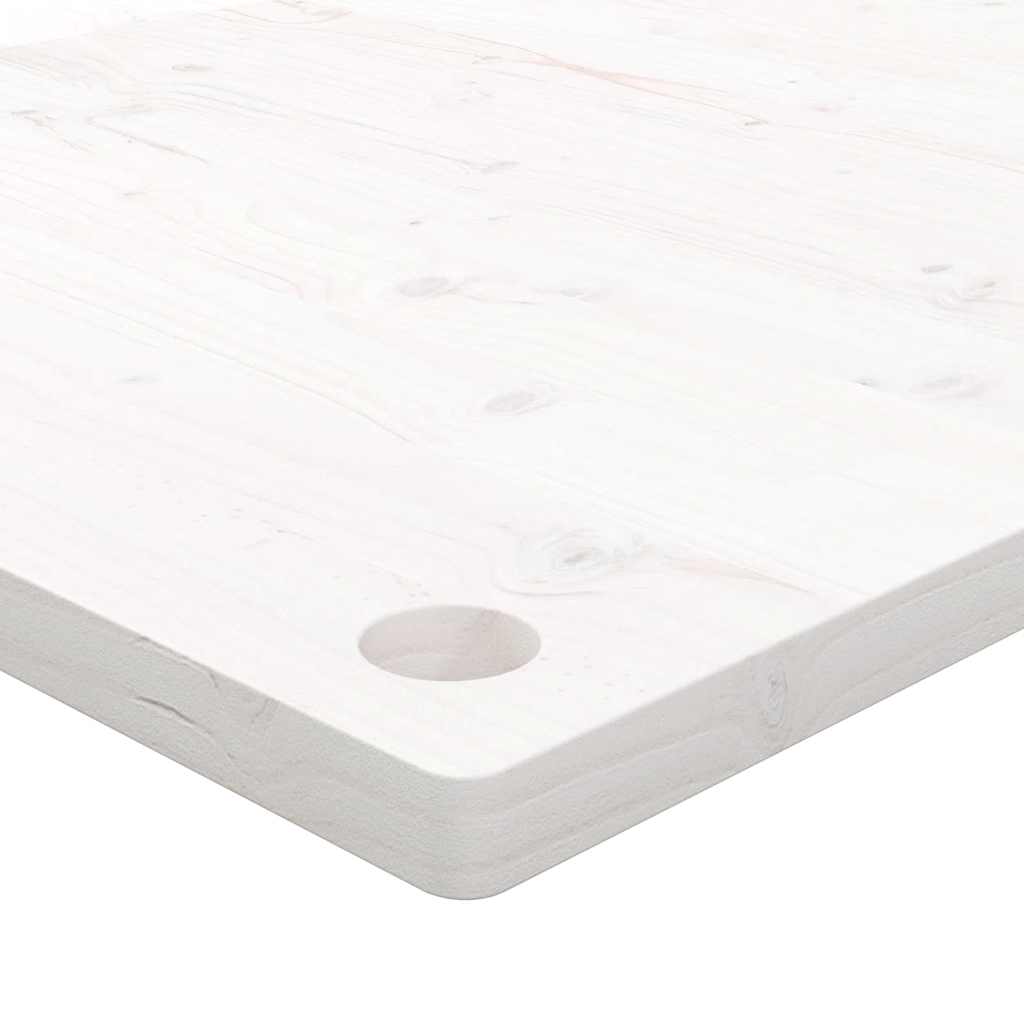 skrivebordsplade 80x40x2,5 cm massivt fyrretræ hvid