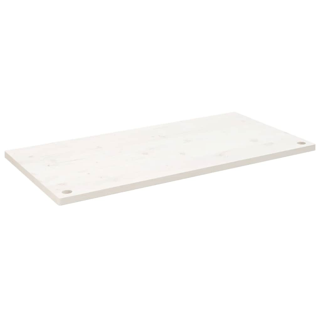 skrivebordsplade 100x50x2,5 cm massivt fyrretræ hvid