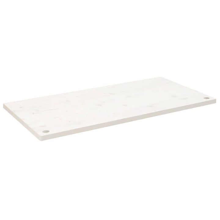 skrivebordsplade 100x50x2,5 cm massivt fyrretræ hvid