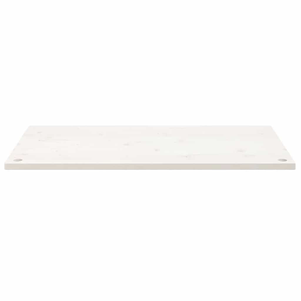 skrivebordsplade 100x50x2,5 cm massivt fyrretræ hvid