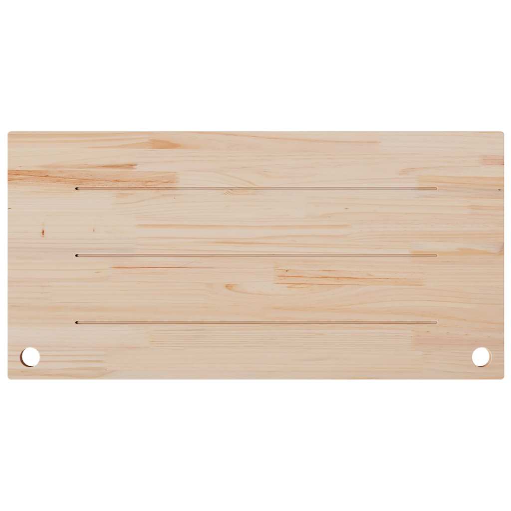 skrivebordsplade 100x50x2,5 cm massivt fyrretræ hvid