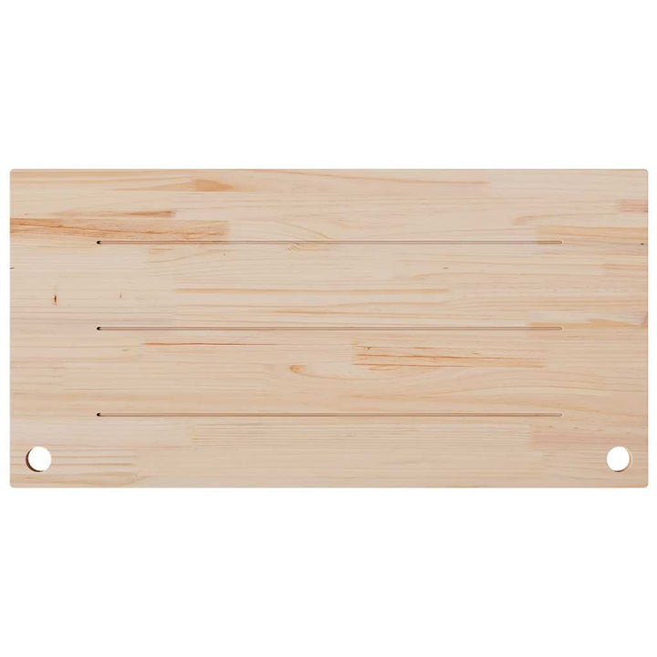 skrivebordsplade 100x50x2,5 cm massivt fyrretræ hvid