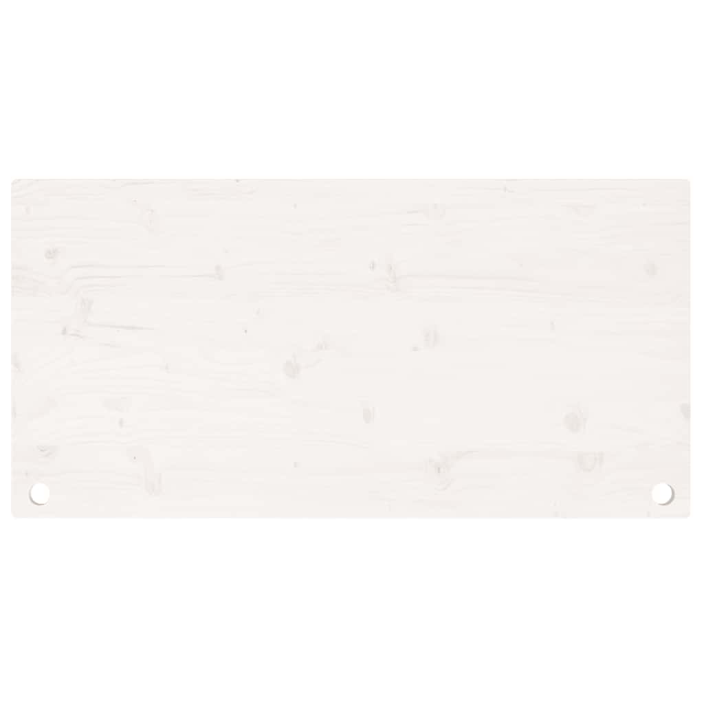 skrivebordsplade 100x50x2,5 cm massivt fyrretræ hvid