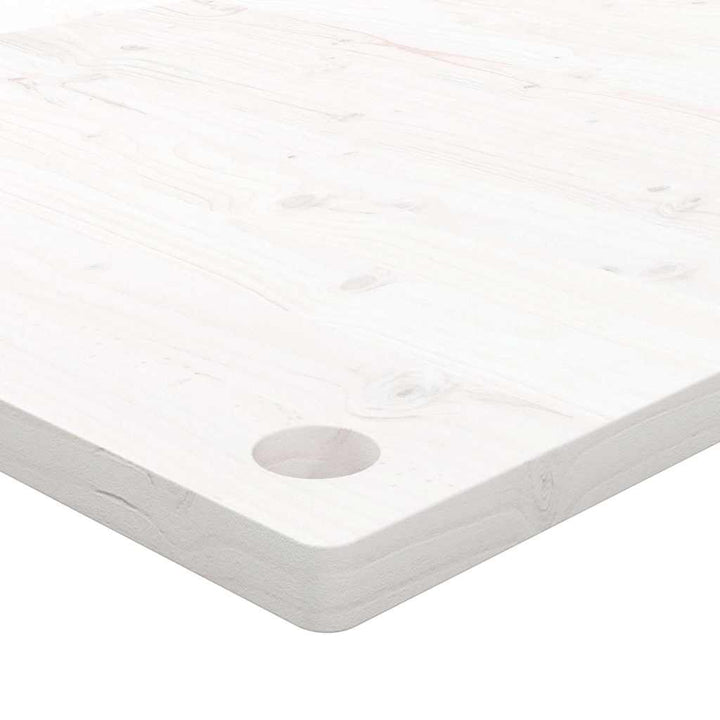 skrivebordsplade 100x50x2,5 cm massivt fyrretræ hvid