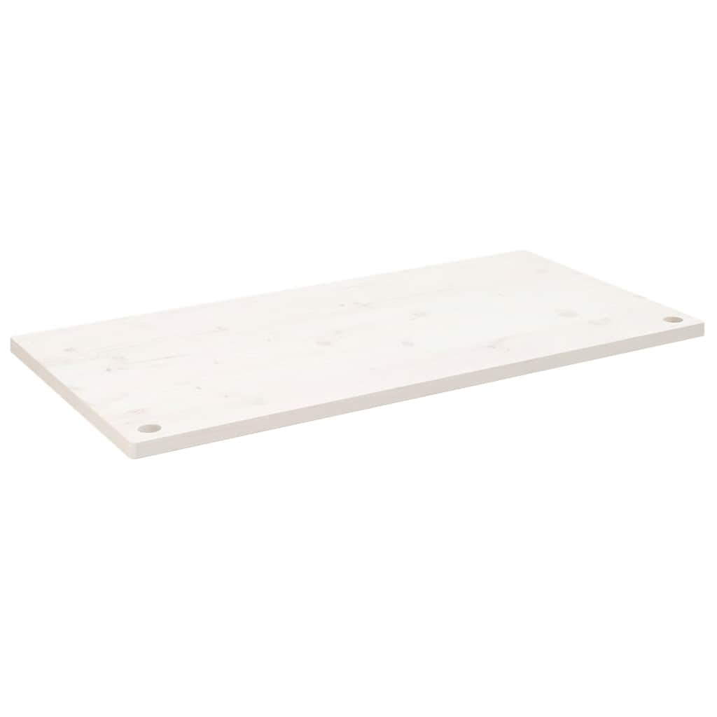 skrivebordsplade 110x55x2,5 cm massivt fyrretræ hvid