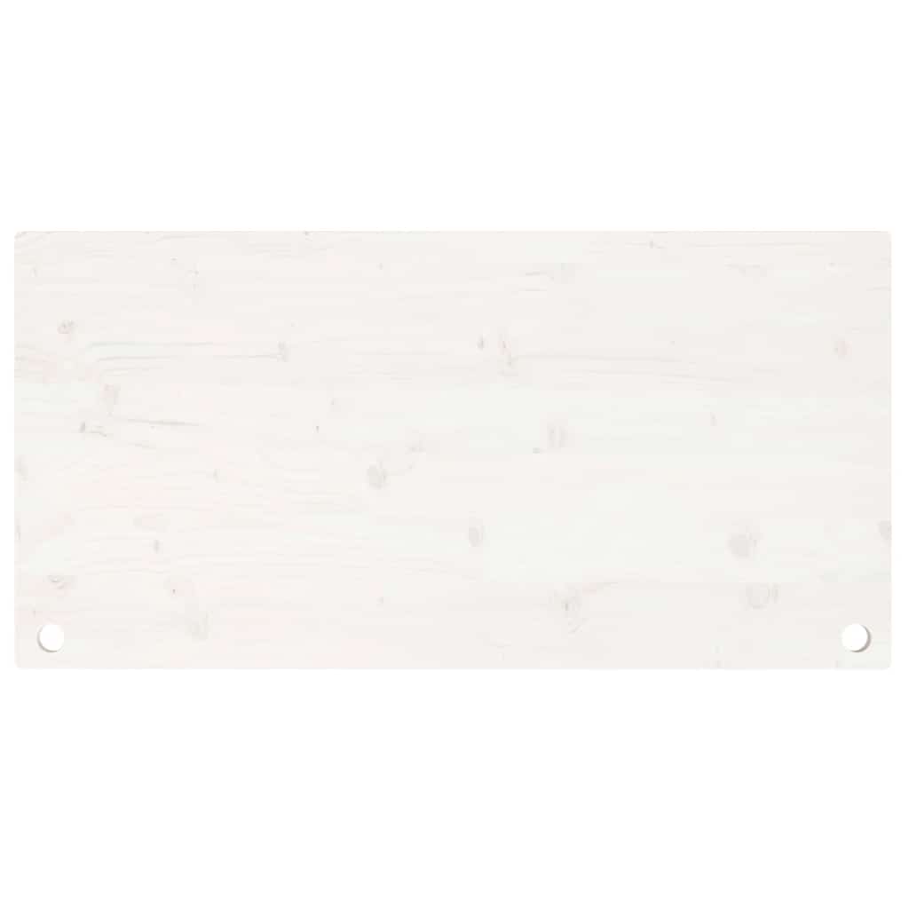 skrivebordsplade 110x55x2,5 cm massivt fyrretræ hvid