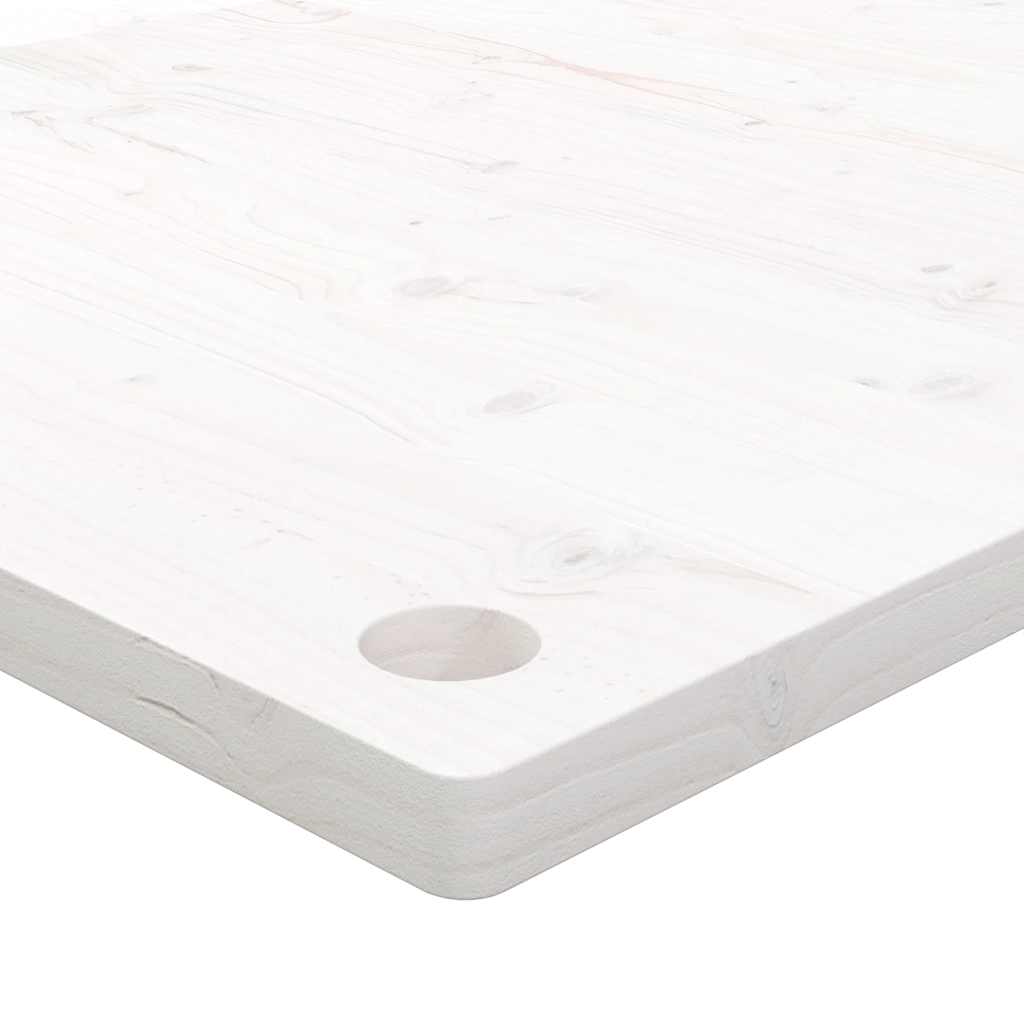 skrivebordsplade 110x55x2,5 cm massivt fyrretræ hvid