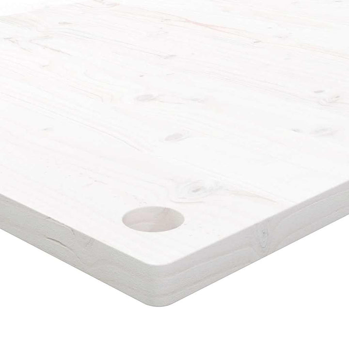 skrivebordsplade 110x55x2,5 cm massivt fyrretræ hvid