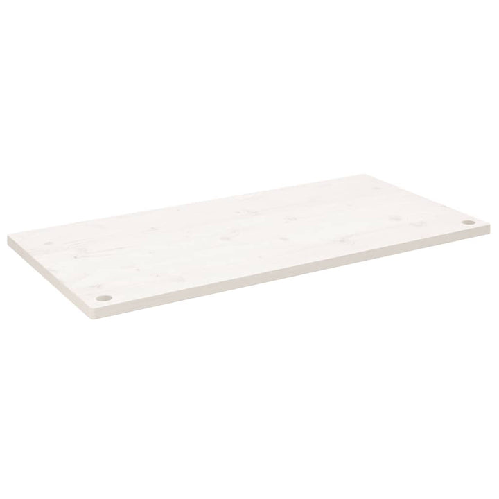 skrivebordsplade 100x60x2,5 cm massivt fyrretræ hvid