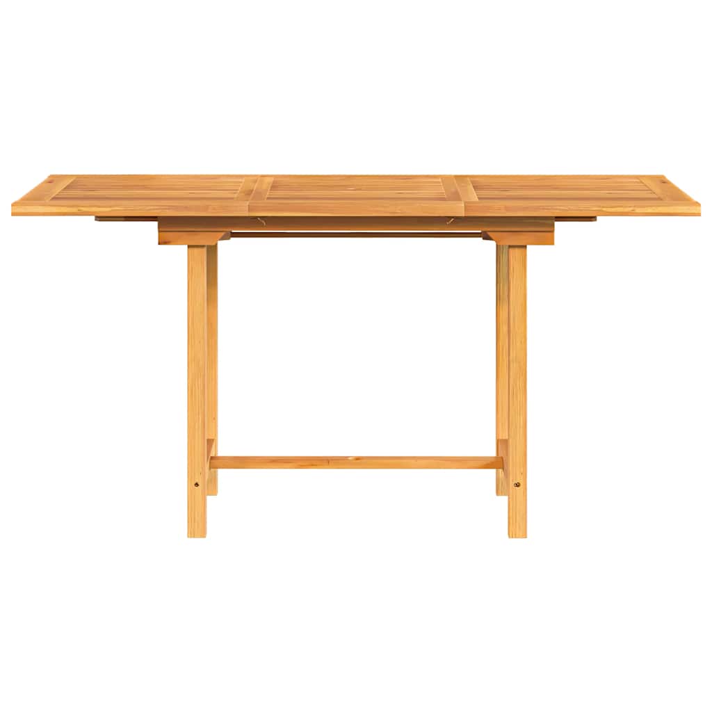 havebord med udtræk 110-160x80x75 cm massivt teaktræ