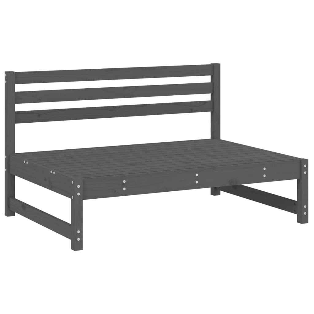 midtermodul til sofa 120x80 cm massivt fyrretræ grå