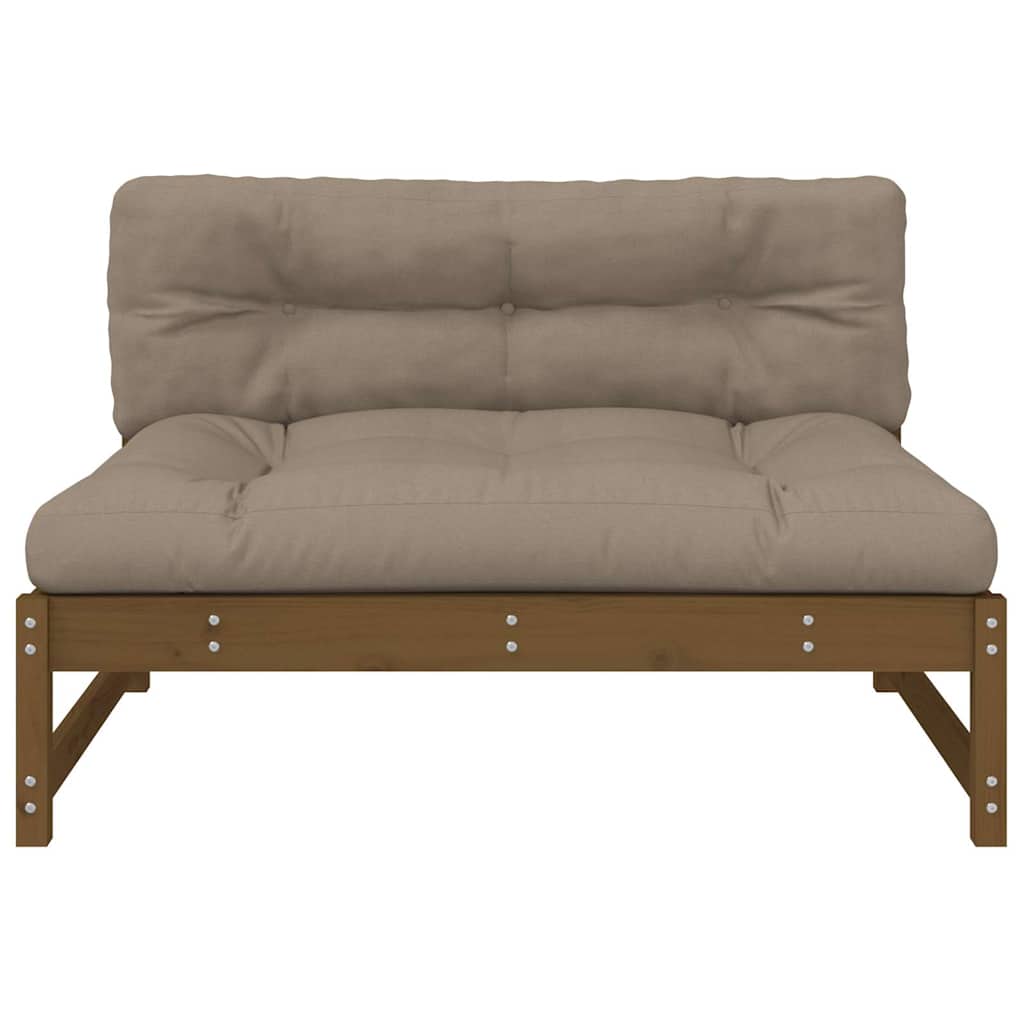 midtermodul til sofa 120x80 cm massivt fyrretræ honningbrun