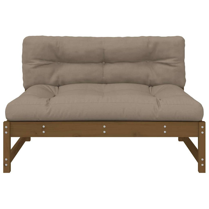midtermodul til sofa 120x80 cm massivt fyrretræ honningbrun