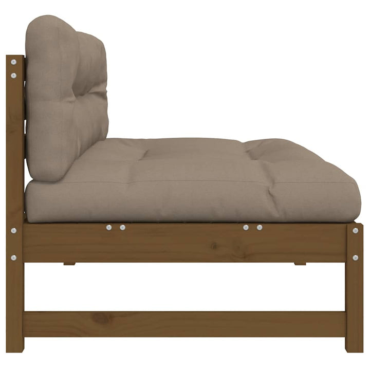 midtermodul til sofa 120x80 cm massivt fyrretræ honningbrun