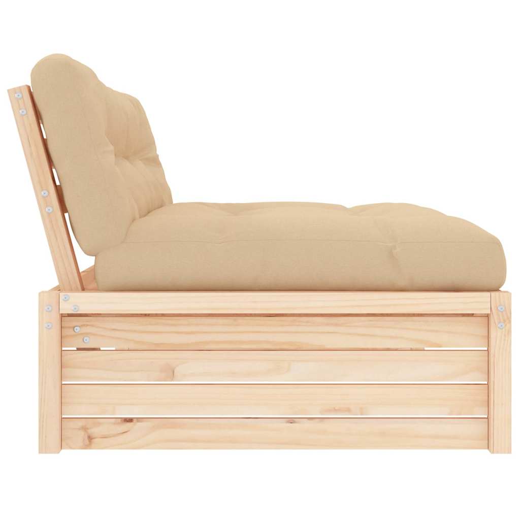 midtermodul til sofa 120x80 cm massivt fyrretræ