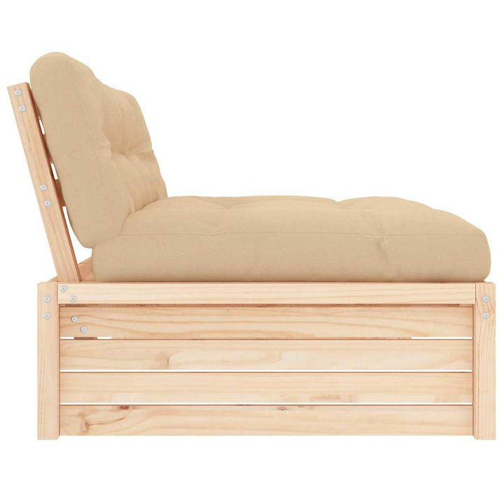 midtermodul til sofa 120x80 cm massivt fyrretræ