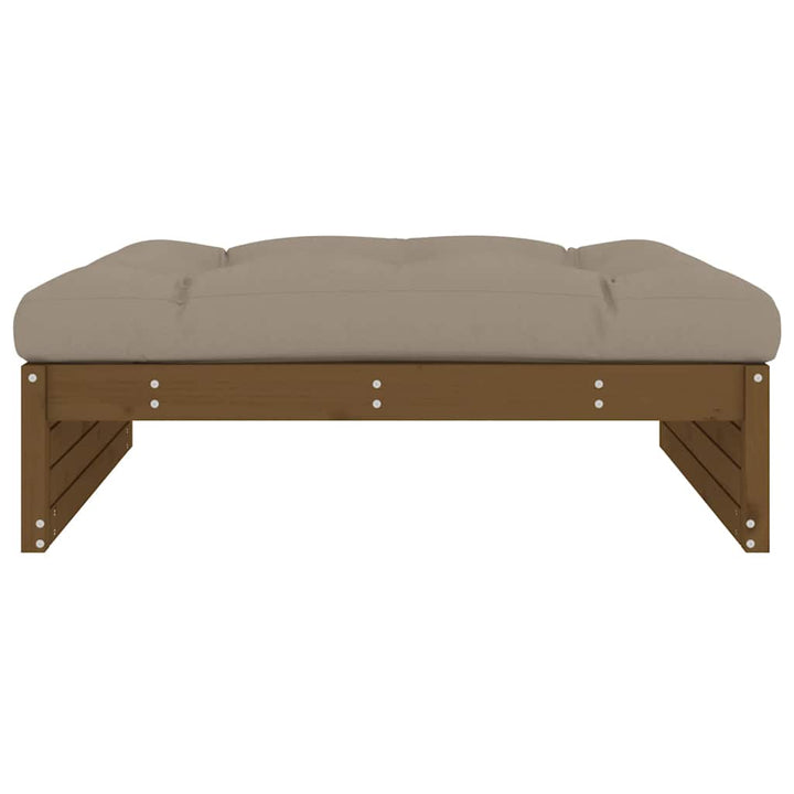 udendørs fodskammel 120x80 cm massivt fyrretræ honningbrun