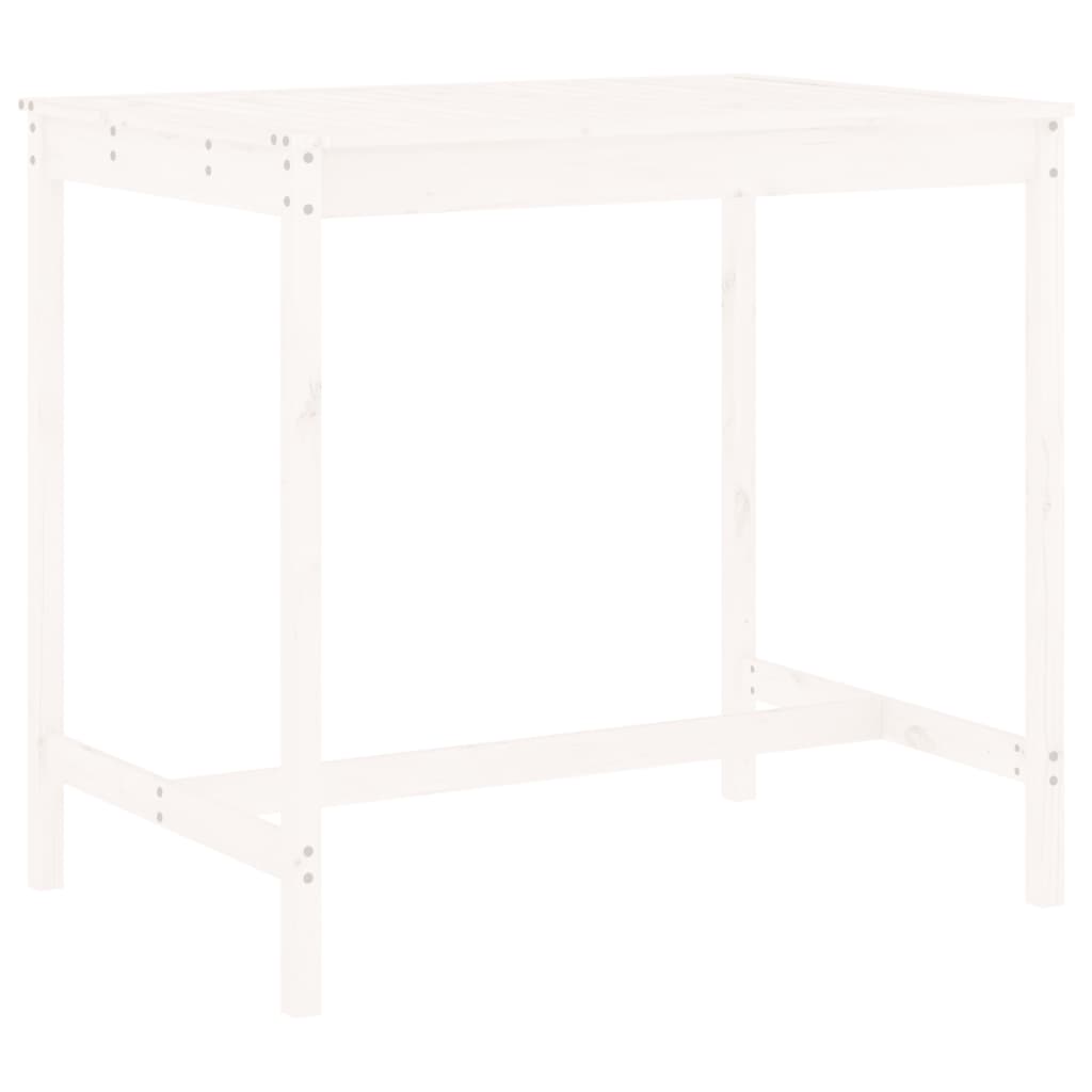 barsæt til haven 5 dele massivt fyrretræ hvid