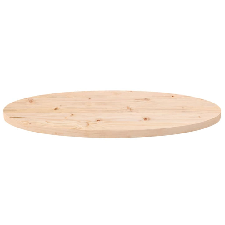 bordplade 70x35x2,5 cm massivt træ fyrretræ oval