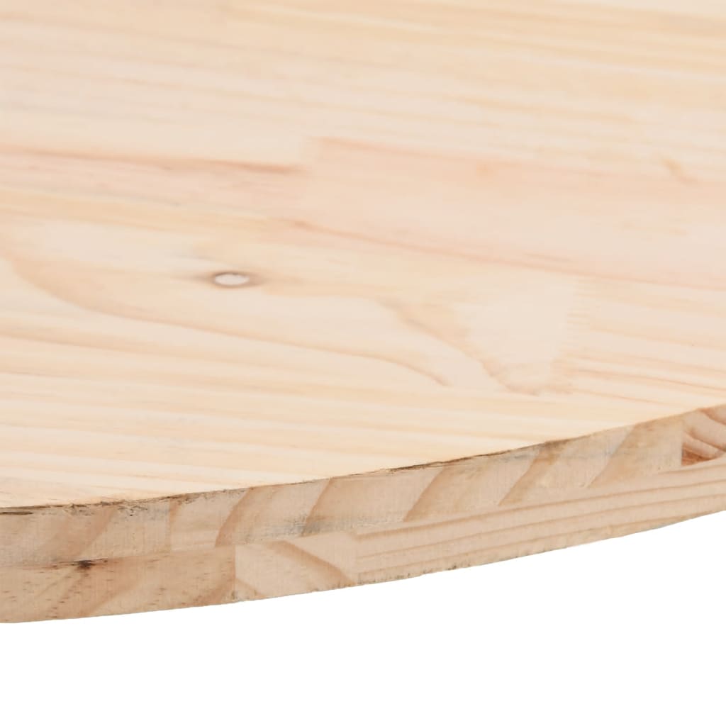 bordplade 70x35x2,5 cm massivt træ fyrretræ oval