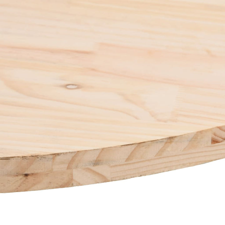 bordplade 70x35x2,5 cm massivt træ fyrretræ oval